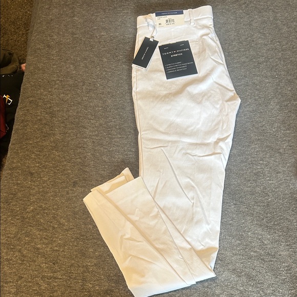 Tommy Hilfiger White Stretch Men Pants - Picture 2 of 2